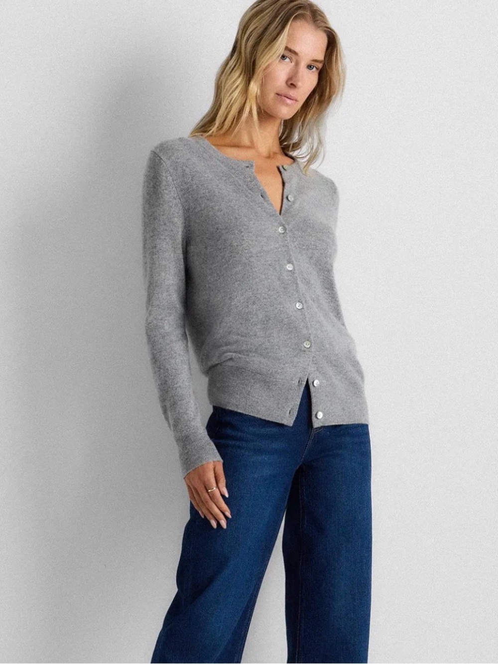 Quince Mongolian Cashmere Cardigan Sweater - Picture 2 of 10